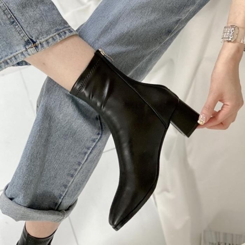 디자이어로즈 30대 여성 가을 캐주얼 가죽 앵클부츠 5cm  S5989477