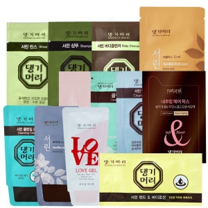 댕기머리 일회용 세면도구 100개 샴푸 린스 바디 폼 세정제 등