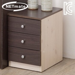 강원전자  넷메이트 NETmate 3단 서랍장  월넛  NMK-OD303 국산