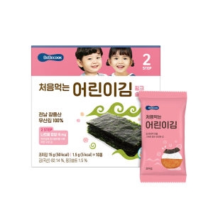 베베쿡 처음먹는 어린이김 핑크솔트 15g