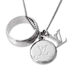 루이비통  모노그램 참스 목걸이 실버 M62485