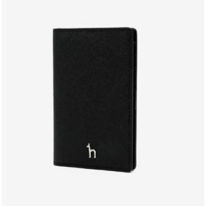 헤지스 여성 NOMAD 퍼피로고 플랫 카드지갑_HIHO1F131BK