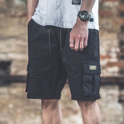 DLVXO6 카고반바지 허리밴딩 카고팬츠 5부바지 캐주얼바지