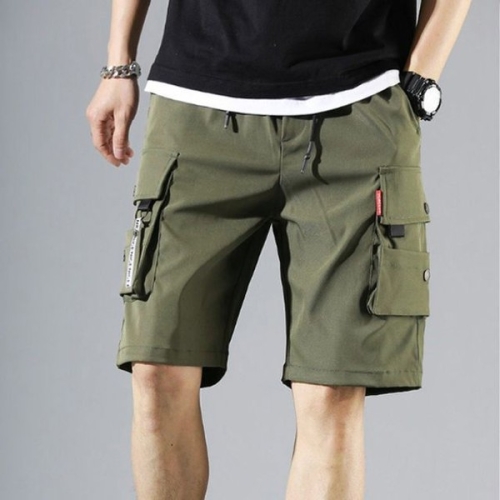 보드미 LJCEX6 남자반바지 카고팬츠 5부 캐주얼바지 포켓 허리밴딩