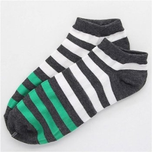 데일리 패션 반배색링글 남자 발목 양말 흰회녹